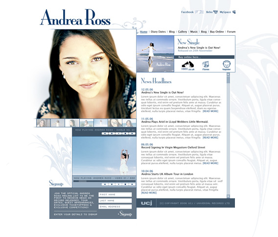 Andrea Ross Official Website